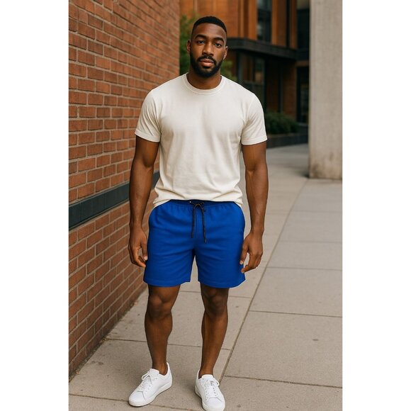 Z by ZELLA Men's Fleece Blue Shorts LARGE - Picture 1 of 5